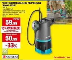 Hubo Pompe submersible eau propre/sale 20000 basic aanbieding