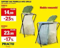 Hubo Support sac poubelle avec grille aanbieding