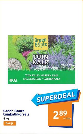 Action Green Boots Tuinkalkkorrels aanbieding
