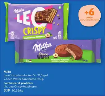 Milka Leo Crispy hazelnoten Choco Wafer hazelnoten