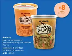 OKay Butterfly kippengroentesoep of tomatenroomsoep met balletjes aanbieding