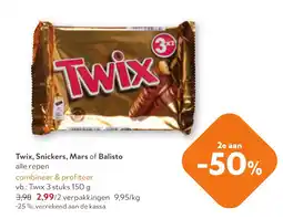 OKay Twix, Snickers, Mars of Balisto alle repen aanbieding
