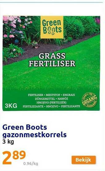 Action Green Boots Gazonmestkorrels aanbieding