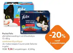 OKay Purina Felix alle kattenvoeding in verschoudzakjes aanbieding