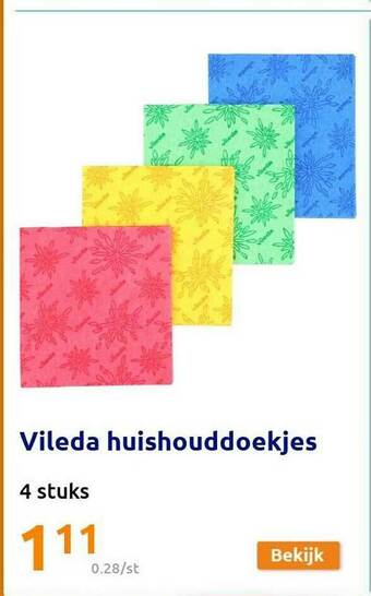 Action Vileda Huishouddoekjes aanbieding
