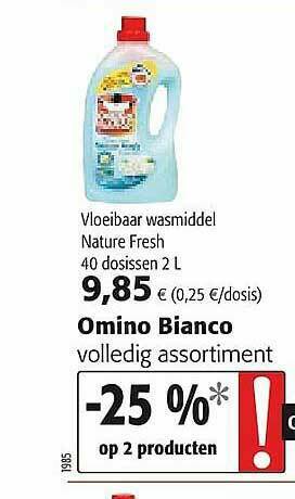 Colruyt Omino Bianco Vloeibaar Wasmiddel aanbieding