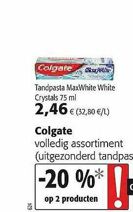 Colruyt Colgate Tandpasta aanbieding