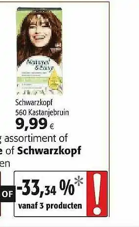 Colruyt Schwarzkopf Kastanjebruin aanbieding