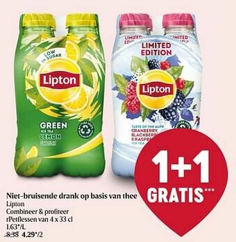 Delhaize Niet-bruisende drank op basis van thee lipton aanbieding