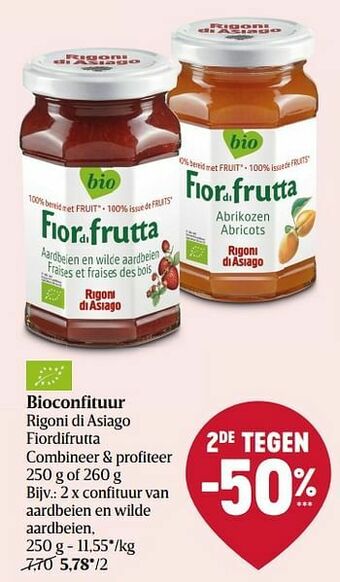 Delhaize Confituur van aardbeien en wilde aardbeien aanbieding