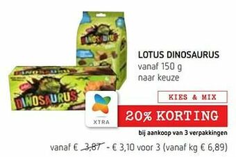 Spar Colruyt Lotus dinosaurus aanbieding