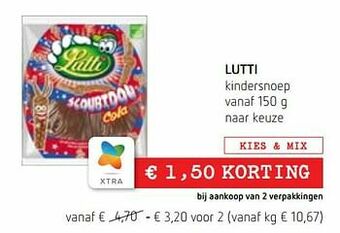 Spar Colruyt Lutti kindersnoep aanbieding