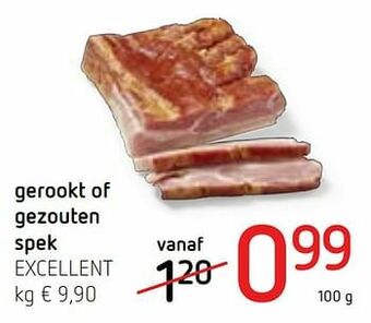 Spar Colruyt Gerookt of gezouten spek excellent aanbieding
