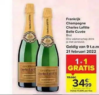 Carrefour Champagne Charles Lafitte Belle Cuvée aanbieding