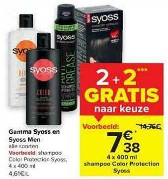 Carrefour Gamma Syoss En Syoss Men aanbieding