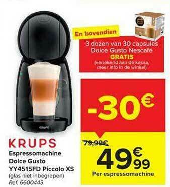 Carrefour Krups Espressomachine Dolce Gusto aanbieding