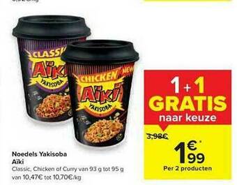 Carrefour Noedels Yakisoba Aïki aanbieding