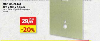 Hubo Mdf Wc Plaat aanbieding