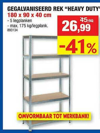 Hubo Gegalvaniseerd Rek aanbieding