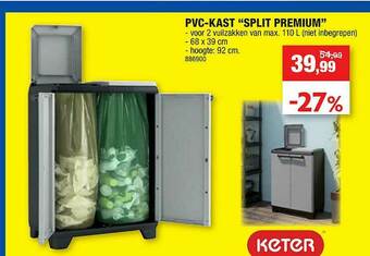 Hubo Pvc Kast Split Premium aanbieding