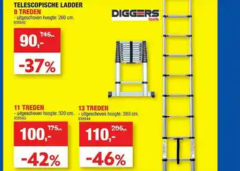 Hubo Telescopische Ladder 9 Treden aanbieding