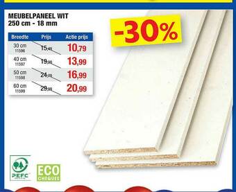 Hubo Meubelpaneel Wit aanbieding