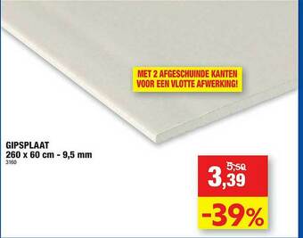 Hubo Gipsplaat aanbieding