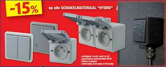 Hubo Schakelmateriaal Hydro aanbieding