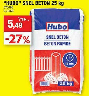 Hubo Hubo Snel Beton aanbieding