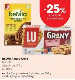 Spar Belvita ou Grany biscuits aanbieding