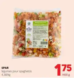 Spar Spar Légumes pour spaghettis aanbieding