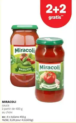 Spar Miracoli sauce aanbieding