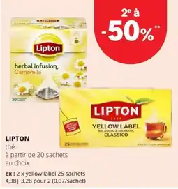Spar Lipton thé aanbieding