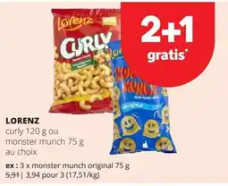 Spar Lorenz curly ou monster munch aanbieding
