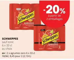 Spar Schweppes sauf tonic aanbieding