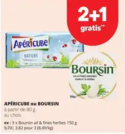 Spar Apéricube ou Boursin aanbieding