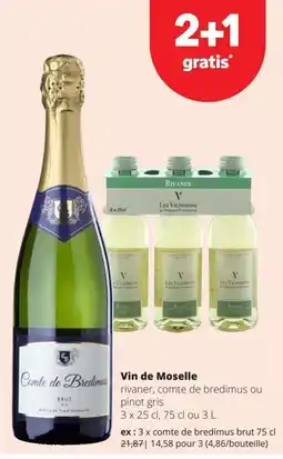 Spar Vin de Moselle rivaner, comte de bredimus ou pinot gris aanbieding