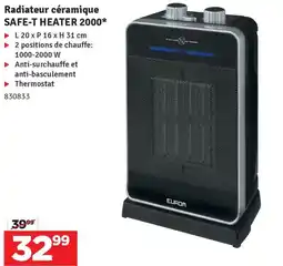 Mr Bricolage Radiateur céramique SAFE-T HEATER 2000 aanbieding
