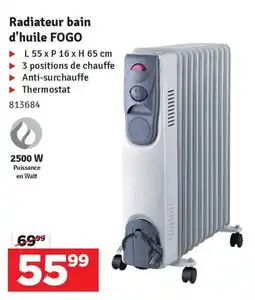 Mr Bricolage Radiateur bain d'huile FOGO aanbieding