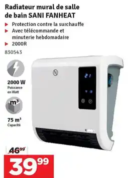 Mr Bricolage Radiateur mural de salle de bain SANI FANHEAT aanbieding