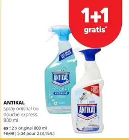 Spar Antikal spray original ou douche express aanbieding