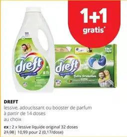 Spar Dreft lessive, adoucissant ou booster de parfum aanbieding