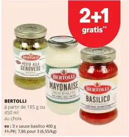 Spar bertolli sauce aanbieding