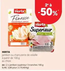 Spar jambon ou charcuterie de volaille aanbieding