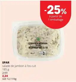 Spar salade de jambon à l'os cuit aanbieding