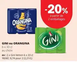 Spar Gini ou orangina aanbieding