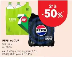Spar Pepsi ou 7up aanbieding