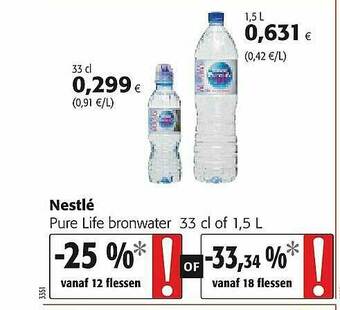 Colruyt Nestlé Pure Life Bronwater aanbieding