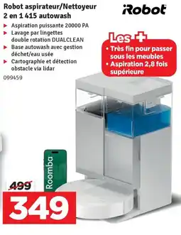 Mr Bricolage Robot aspirateur/Nettoyeur 2 en 1 415 autowash aanbieding