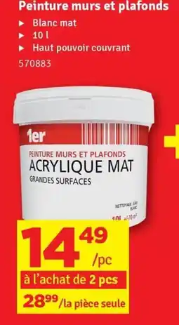 Mr Bricolage Peinture murs et plafonds acrylique mat aanbieding
